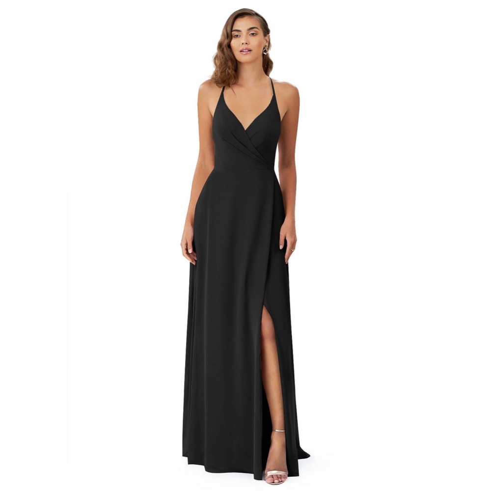 AZAZIE DAVIS
A-Line Pleated Chiffon Floor-Length Dress black